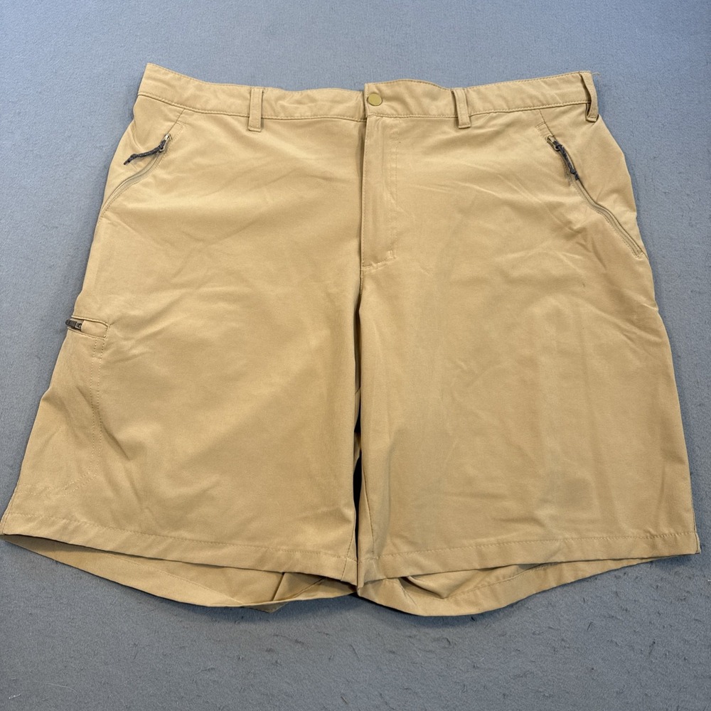 Columbia PFG Mens 42/52 Fishing Shorts Elastic Waist TAN